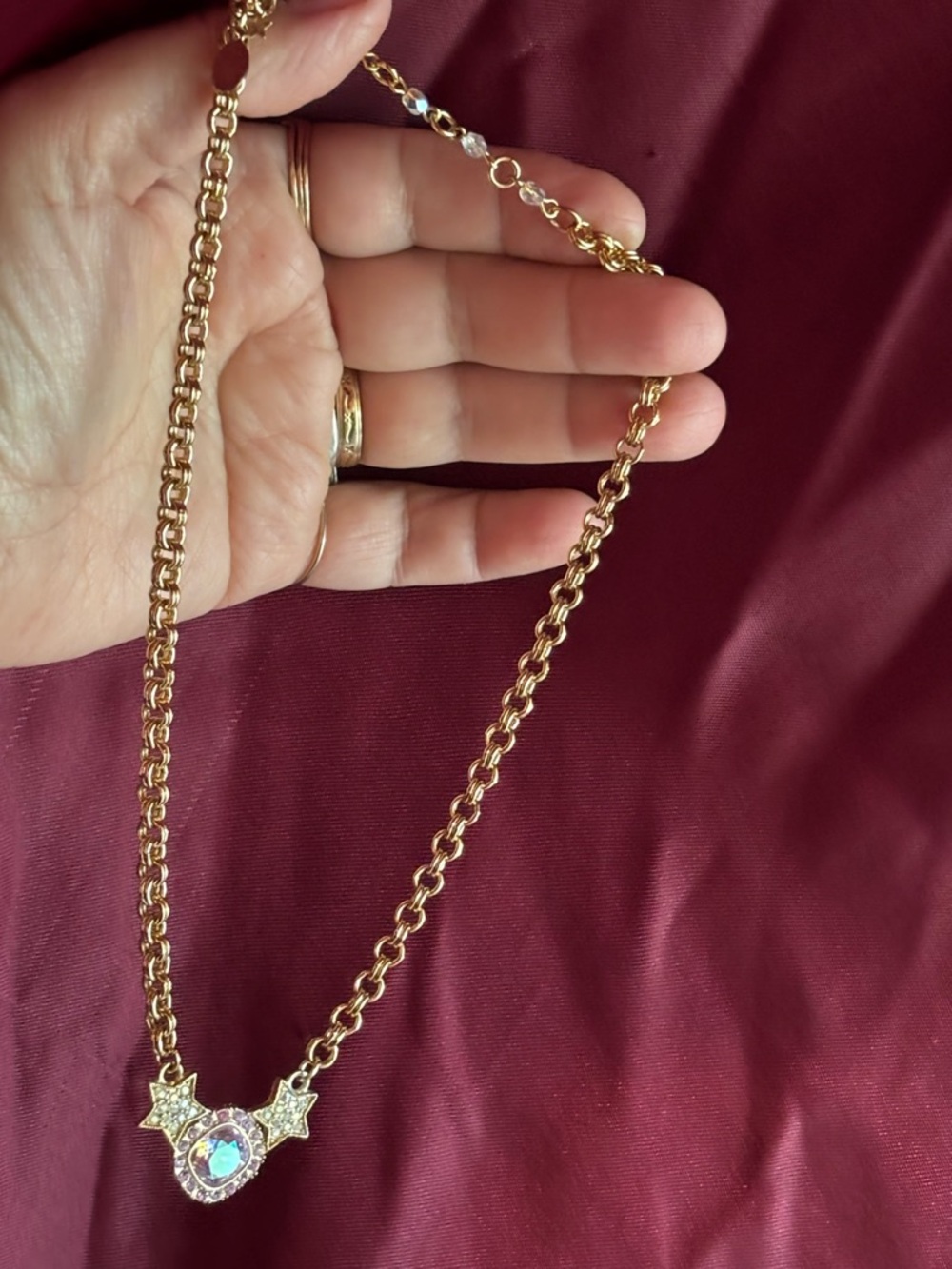 FINAL PRIZE🔥Vintage Kirks Folly Gold tone #18”)necklace  with Pendant Charm - Picture 8 of 15